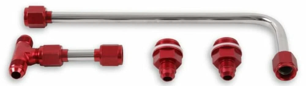 Dual Feed Fuel Line #6AN (Red) - 34-600RQFT